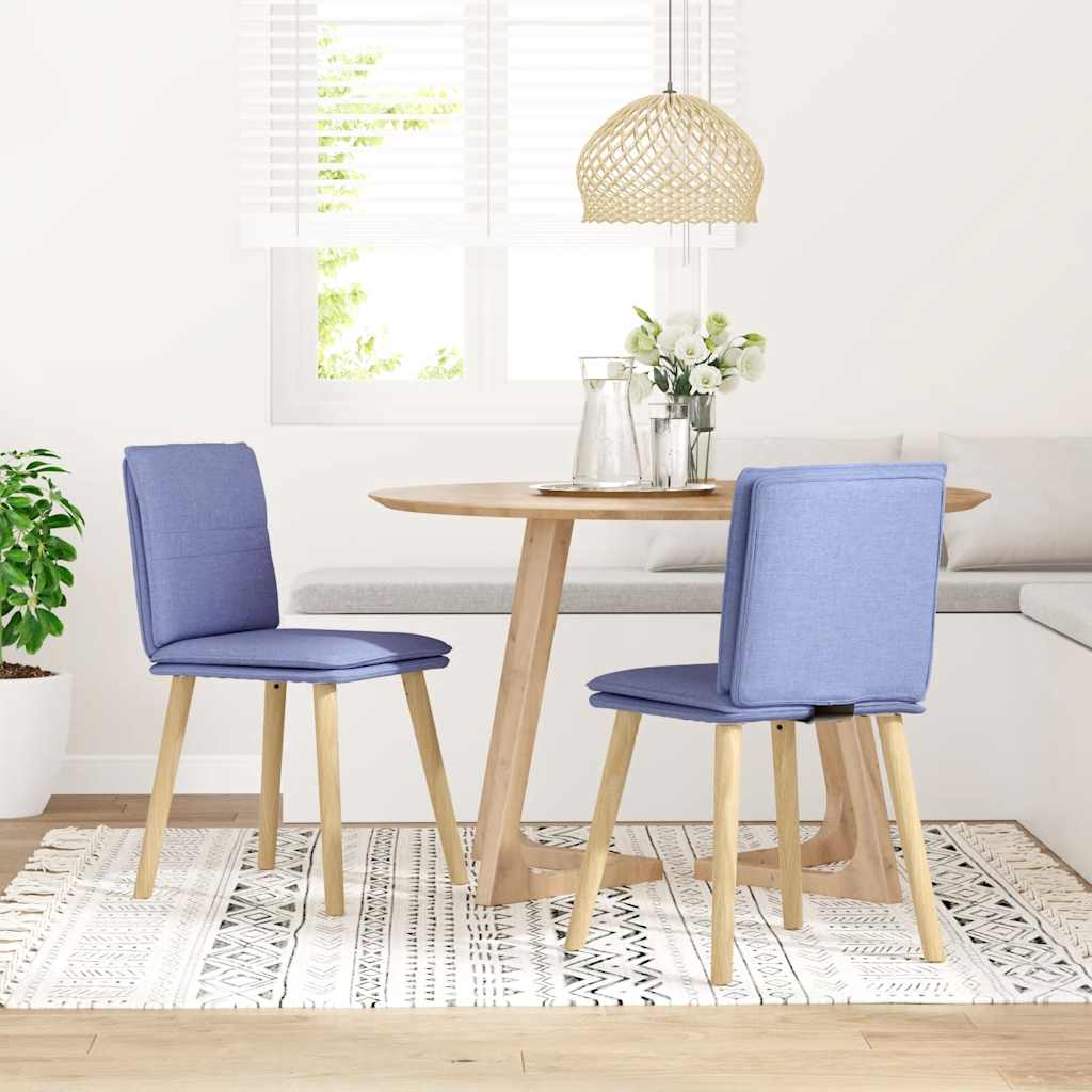 Eetkamerstoelen 2 st stof jeansblauw is nu te koop bij PeponiXL, paradijselijk wonen!