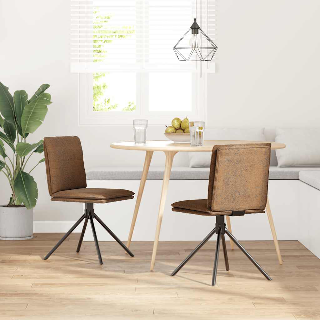 Eetkamerstoel kunstsuède bruin is nu te koop bij PeponiXL, paradijselijk wonen!