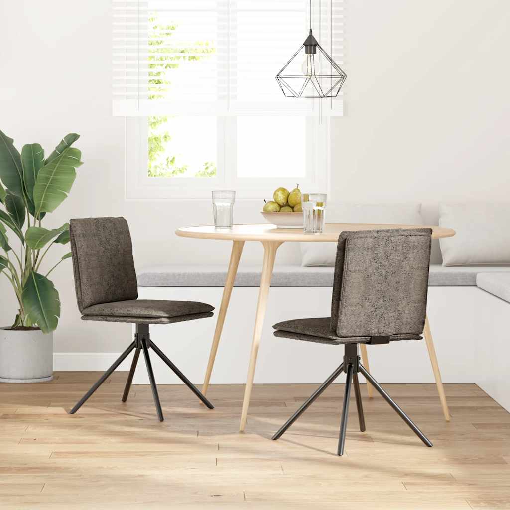 Eetkamerstoel kunstsuède donkergrijs is nu te koop bij PeponiXL, paradijselijk wonen!