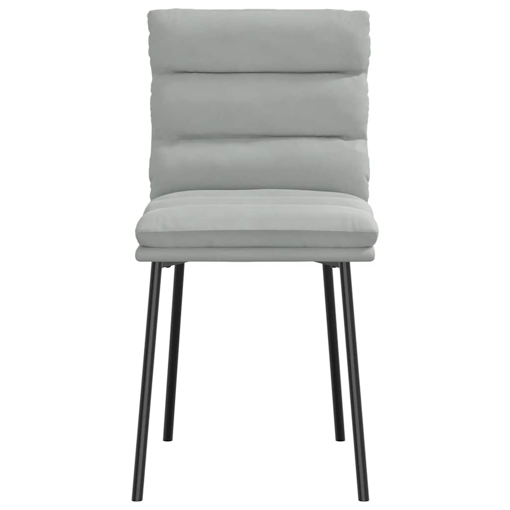 Eetkamerstoelen 2 st fluweel lichtgrijs is nu te koop bij PeponiXL, paradijselijk wonen!