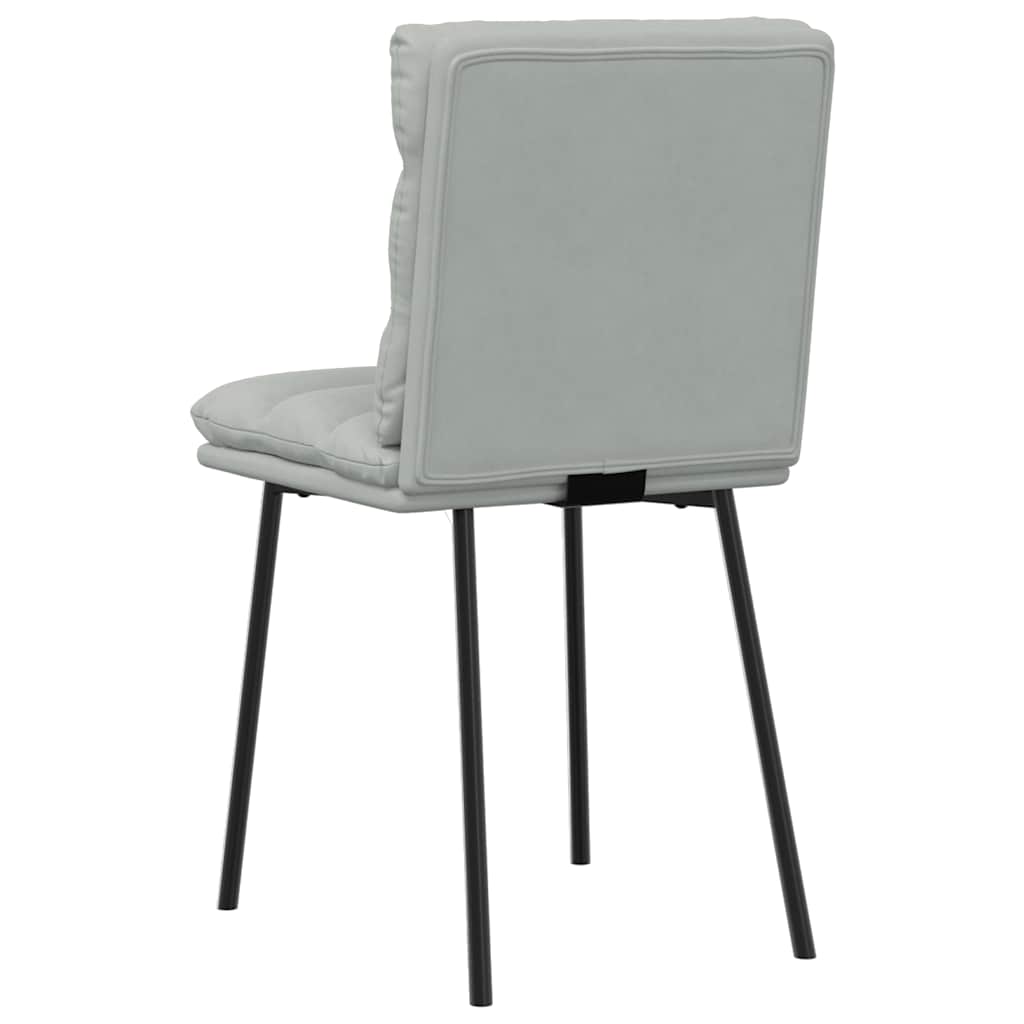 Eetkamerstoelen 2 st fluweel lichtgrijs is nu te koop bij PeponiXL, paradijselijk wonen!