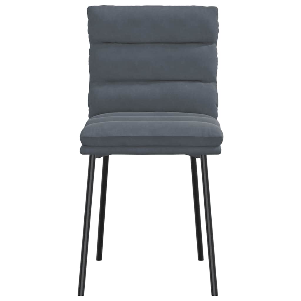 Eetkamerstoelen 2 st fluweel donkergrijs is nu te koop bij PeponiXL, paradijselijk wonen!