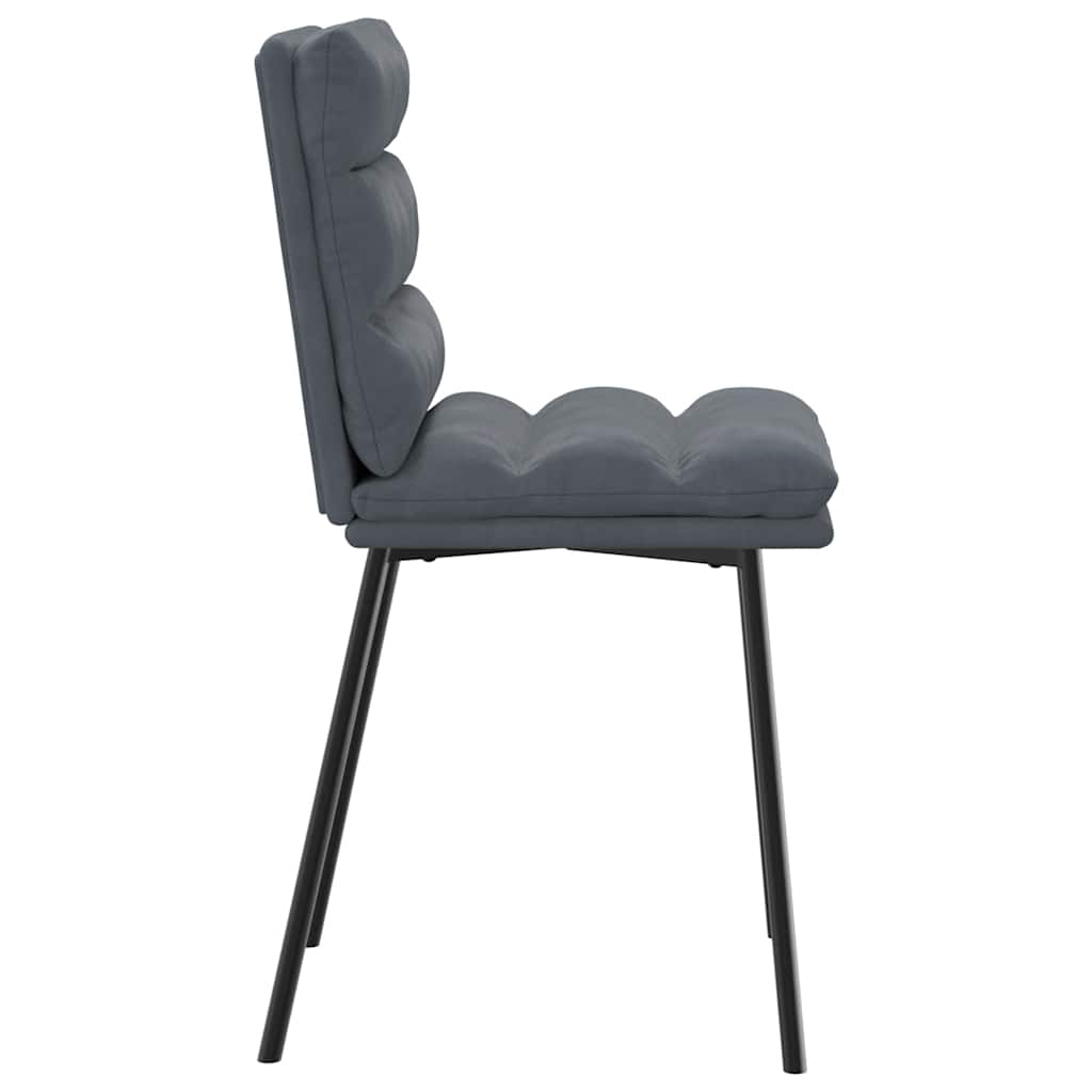 Eetkamerstoelen 2 st fluweel donkergrijs is nu te koop bij PeponiXL, paradijselijk wonen!
