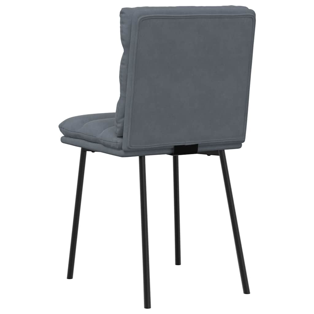 Eetkamerstoelen 2 st fluweel donkergrijs is nu te koop bij PeponiXL, paradijselijk wonen!