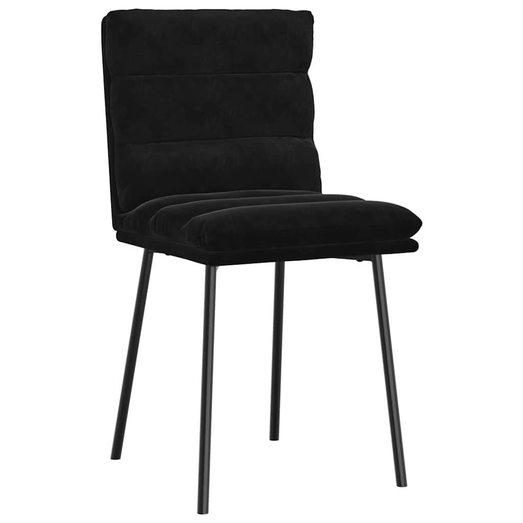 Eetkamerstoelen 2 st fluweel zwart is nu te koop bij PeponiXL, paradijselijk wonen!