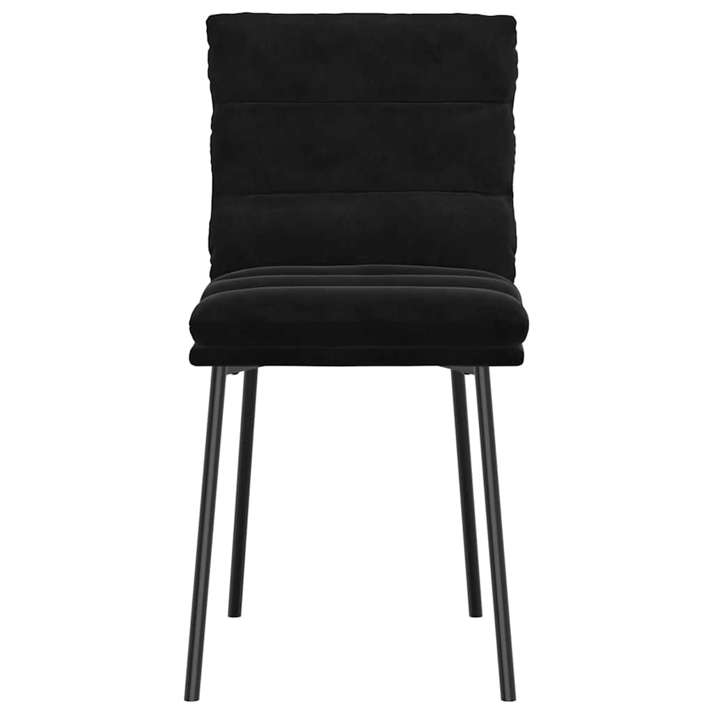 Eetkamerstoelen 2 st fluweel zwart is nu te koop bij PeponiXL, paradijselijk wonen!