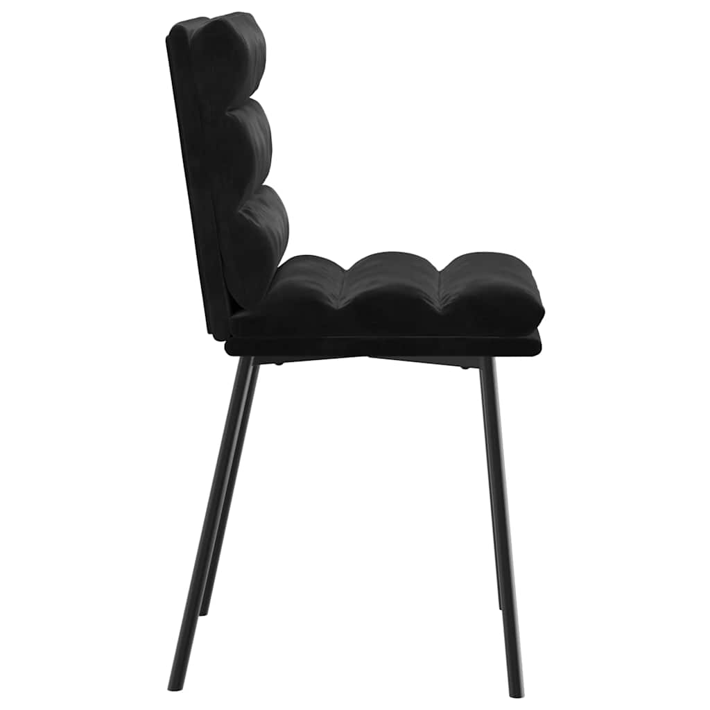 Eetkamerstoelen 2 st fluweel zwart is nu te koop bij PeponiXL, paradijselijk wonen!