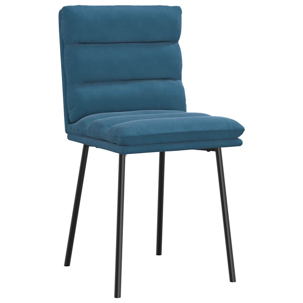 Eetkamerstoelen 2 st fluweel blauw is nu te koop bij PeponiXL, paradijselijk wonen!