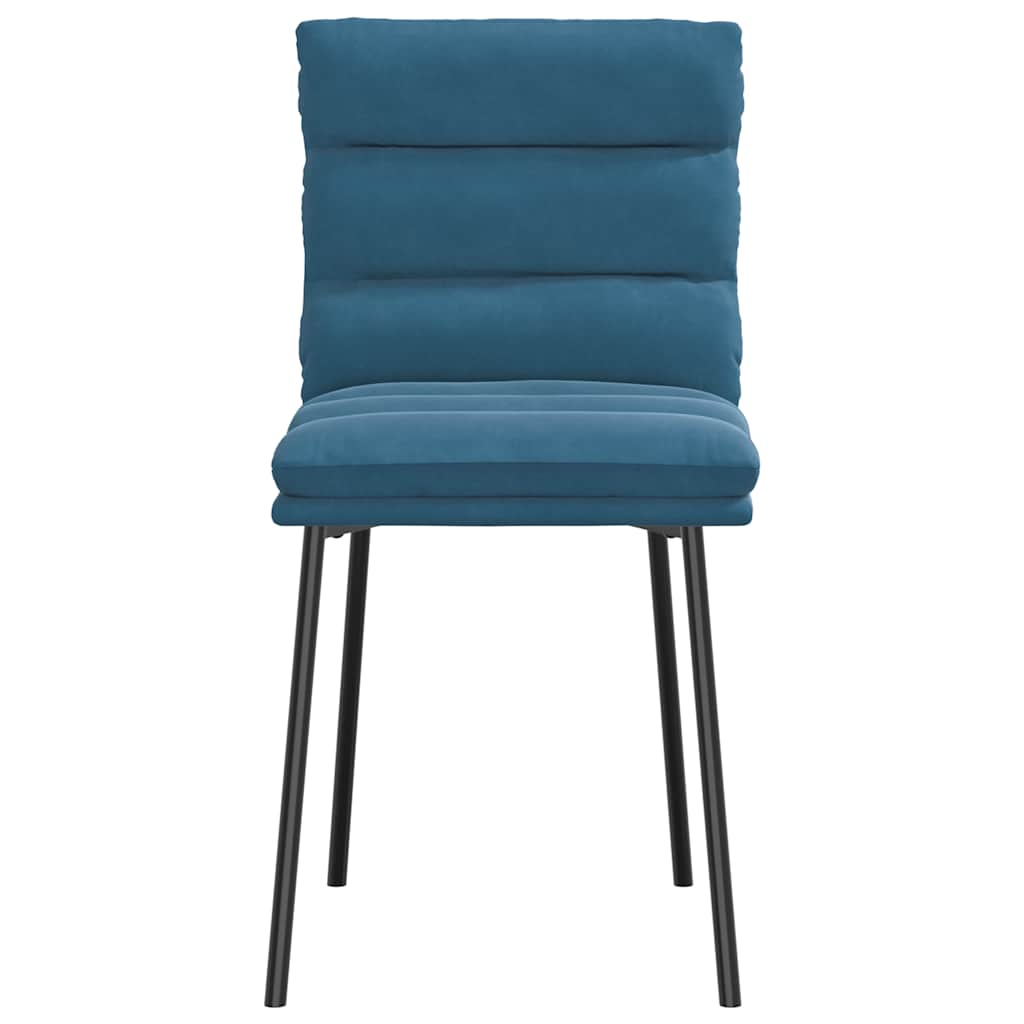 Eetkamerstoelen 2 st fluweel blauw is nu te koop bij PeponiXL, paradijselijk wonen!