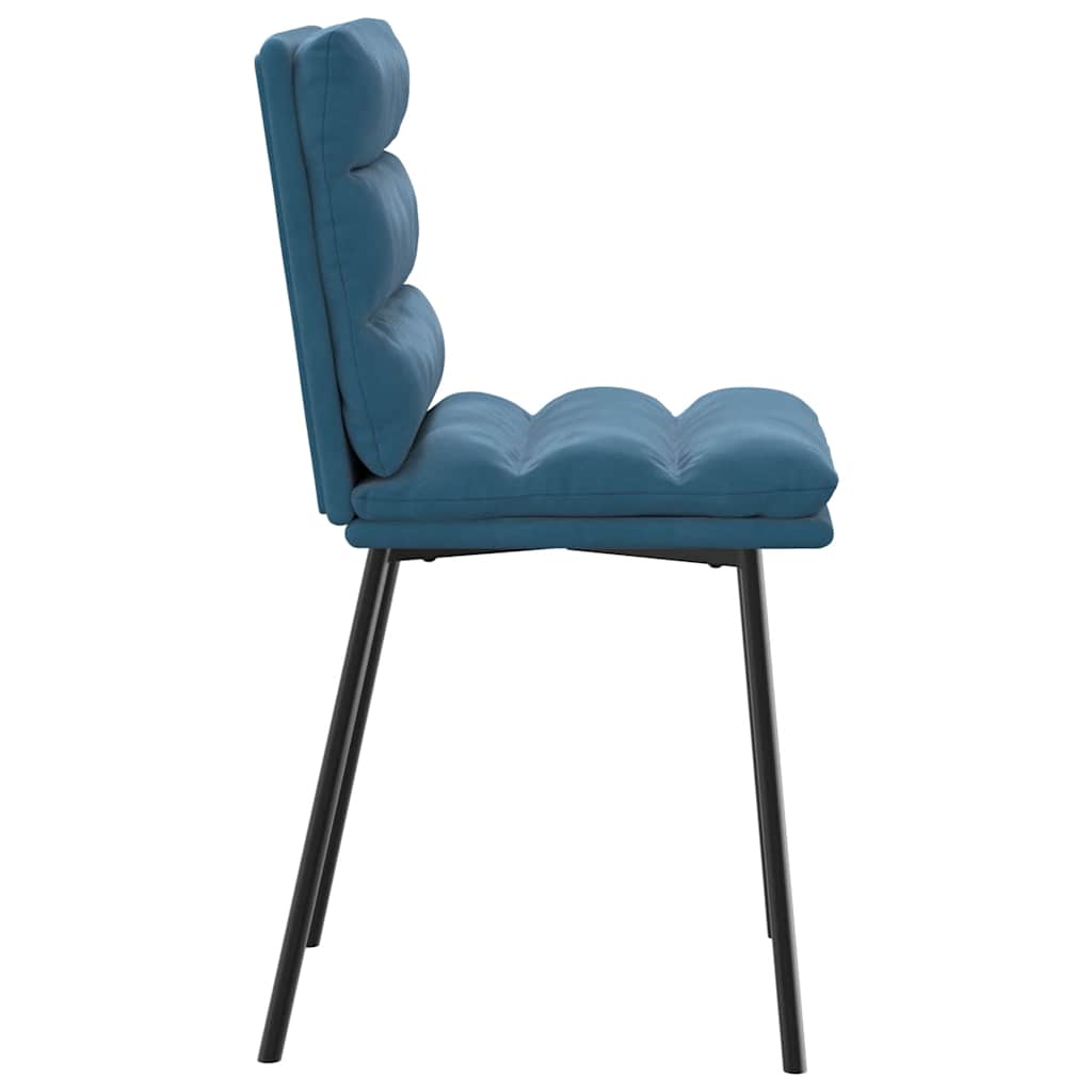 Eetkamerstoelen 2 st fluweel blauw is nu te koop bij PeponiXL, paradijselijk wonen!
