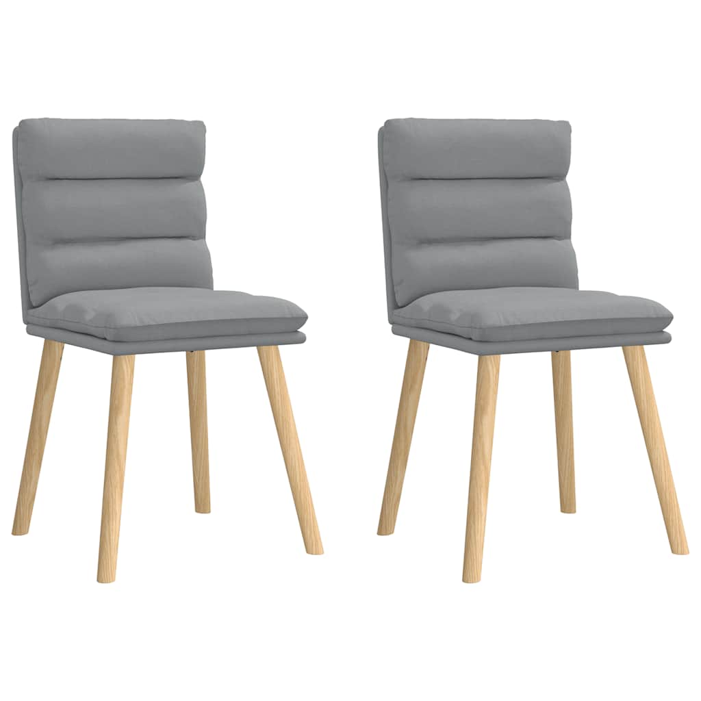 Eetkamerstoelen 2 st stof lichtgrijs is nu te koop bij PeponiXL, paradijselijk wonen!