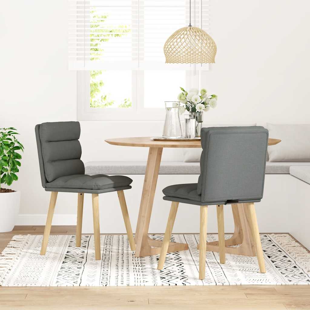 Eetkamerstoelen 2 st stof donkergrijs is nu te koop bij PeponiXL, paradijselijk wonen!