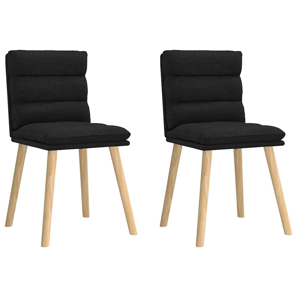 Eetkamerstoelen 2 st stof zwart is nu te koop bij PeponiXL, paradijselijk wonen!