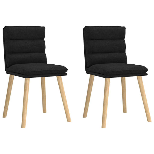 Eetkamerstoelen 2 st stof zwart is nu te koop bij PeponiXL, paradijselijk wonen!