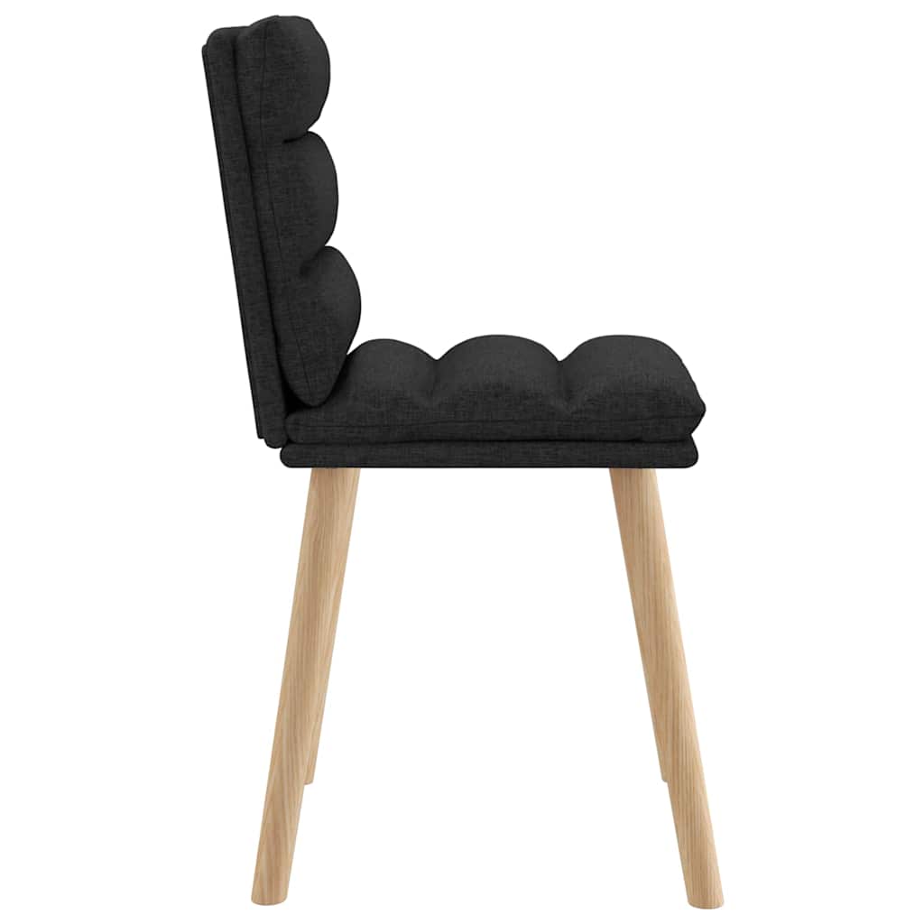Eetkamerstoelen 2 st stof zwart is nu te koop bij PeponiXL, paradijselijk wonen!