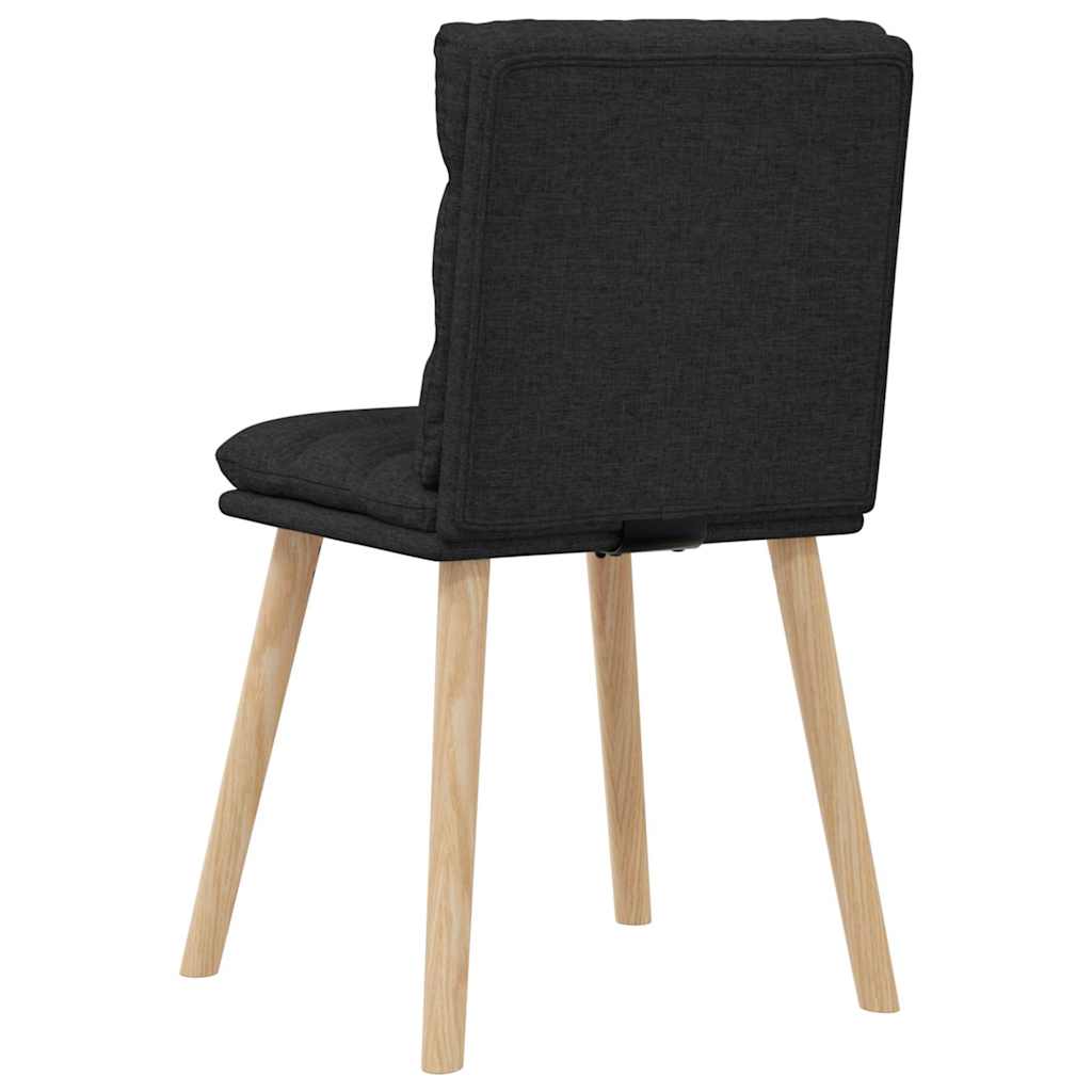 Eetkamerstoelen 2 st stof zwart is nu te koop bij PeponiXL, paradijselijk wonen!