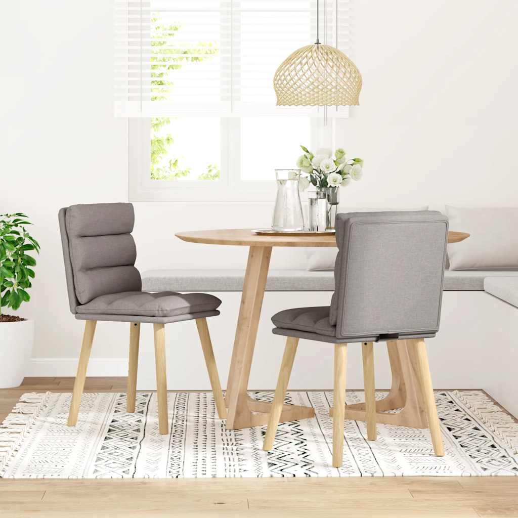 Eetkamerstoelen draaibaar 2 st stof taupe is nu te koop bij PeponiXL, paradijselijk wonen!