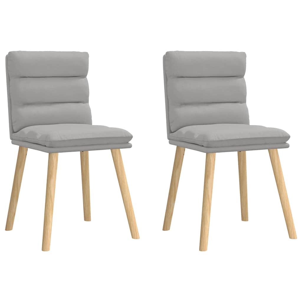 Eetkamerstoelen 2 st stof wolk grijs is nu te koop bij PeponiXL, paradijselijk wonen!