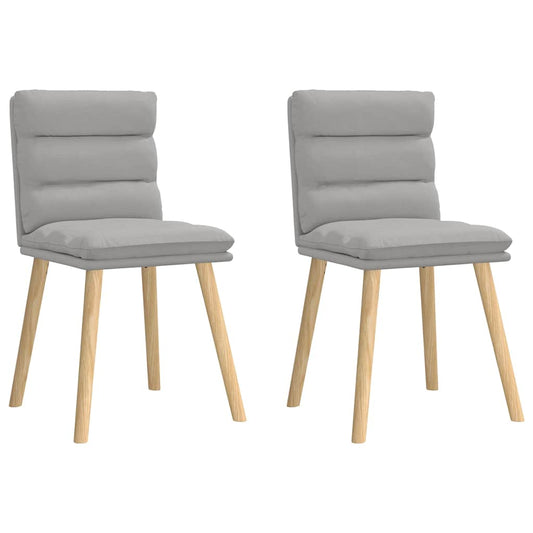 Eetkamerstoelen 2 st stof wolk grijs is nu te koop bij PeponiXL, paradijselijk wonen!