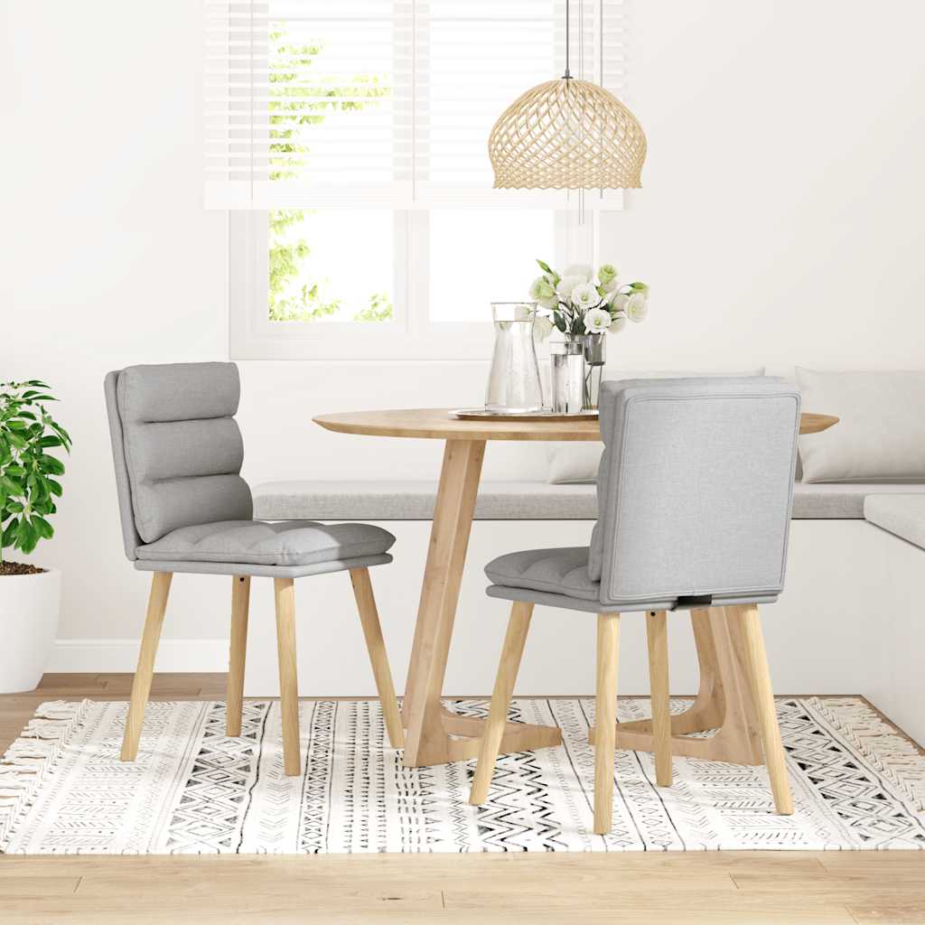 Eetkamerstoelen 2 st stof wolk grijs is nu te koop bij PeponiXL, paradijselijk wonen!