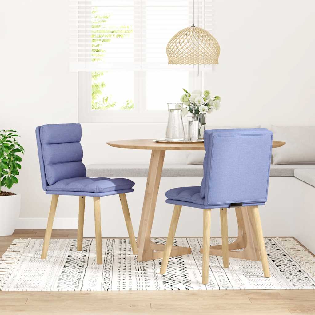 Eetkamerstoelen 2 st stof jeansblauw is nu te koop bij PeponiXL, paradijselijk wonen!