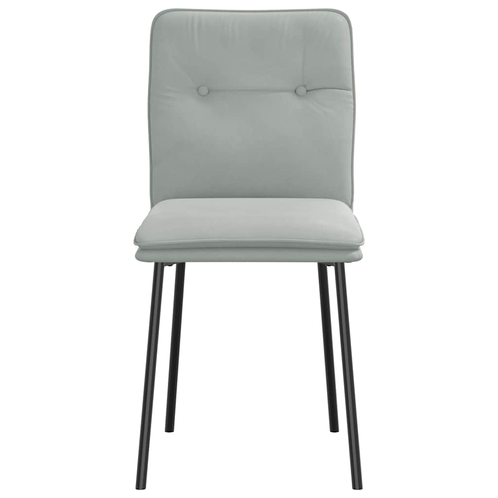 Eetkamerstoelen 2 st fluweel lichtgrijs is nu te koop bij PeponiXL, paradijselijk wonen!