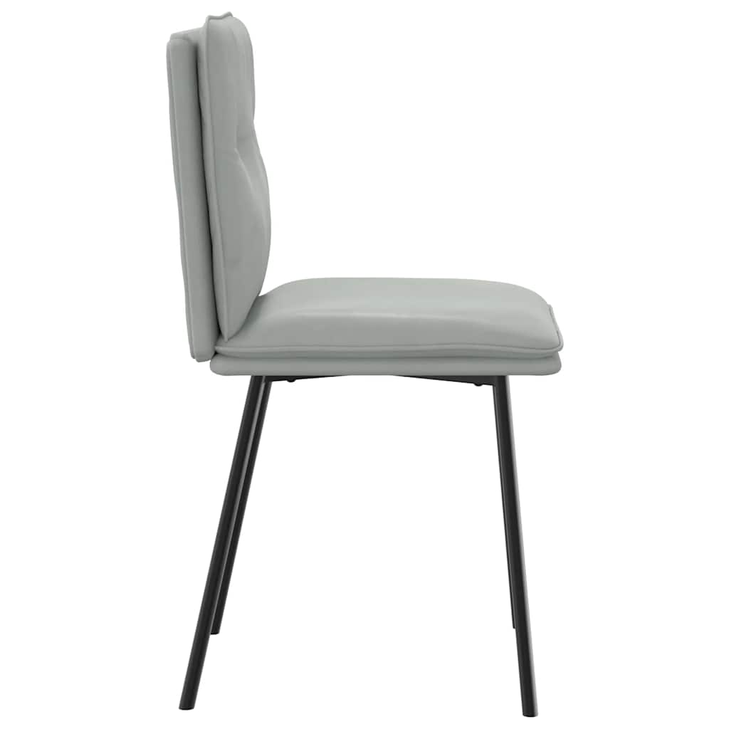Eetkamerstoelen 2 st fluweel lichtgrijs is nu te koop bij PeponiXL, paradijselijk wonen!