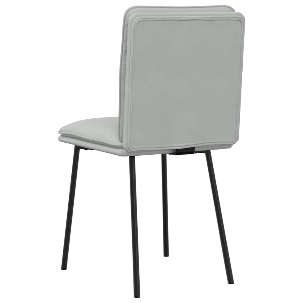 Eetkamerstoelen 2 st fluweel lichtgrijs is nu te koop bij PeponiXL, paradijselijk wonen!