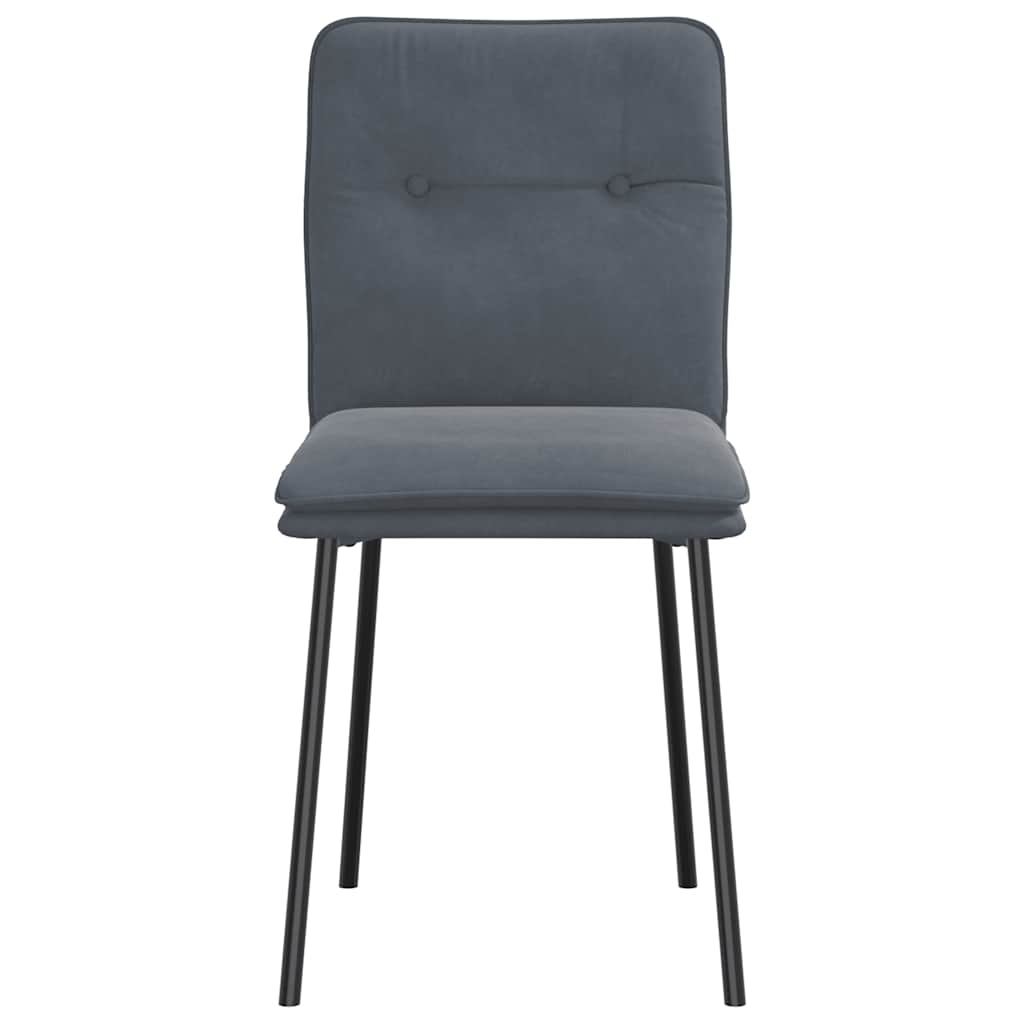 Eetkamerstoelen 2 st fluweel donkergrijs is nu te koop bij PeponiXL, paradijselijk wonen!