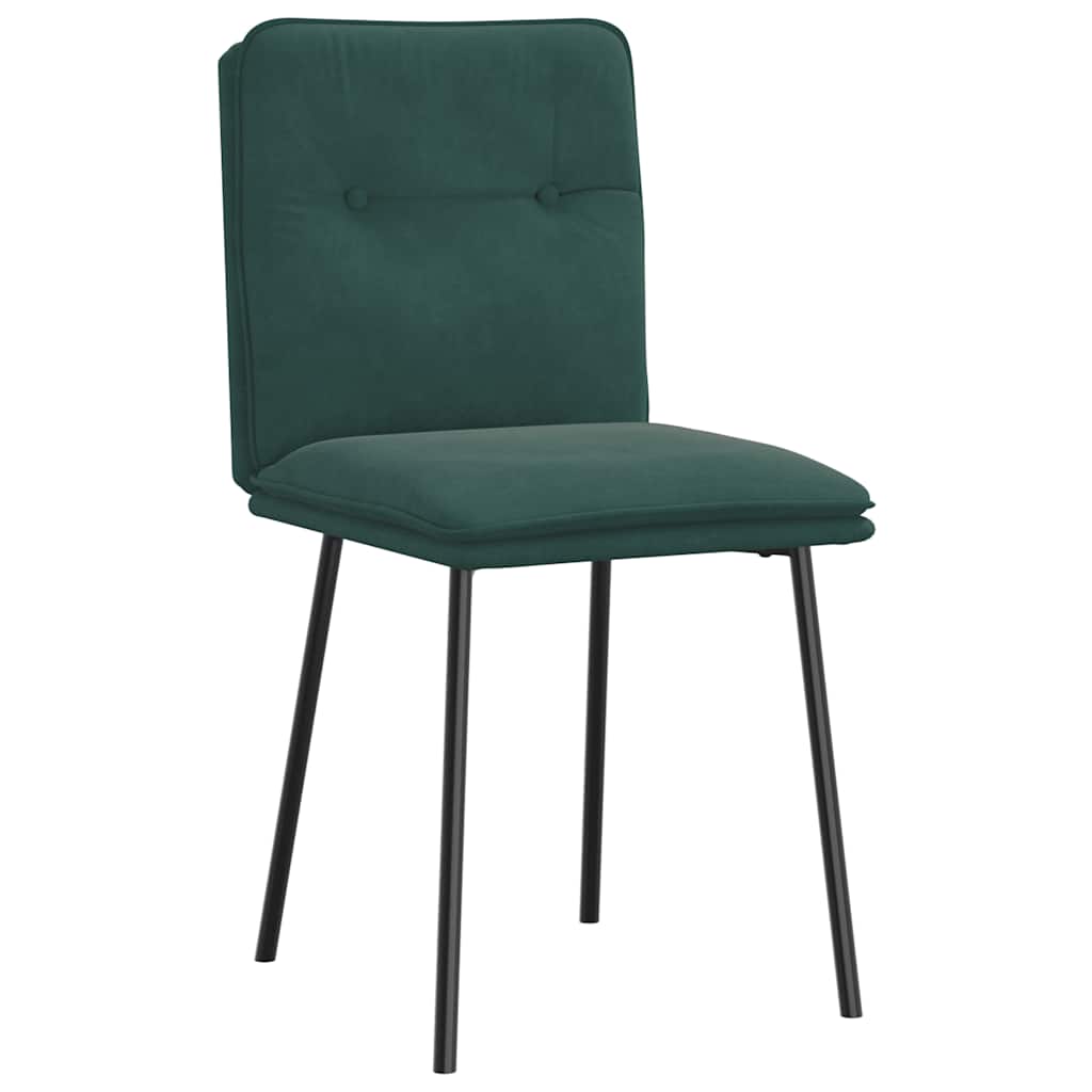 Eetkamerstoelen 2 st fluweel donkergroen is nu te koop bij PeponiXL, paradijselijk wonen!