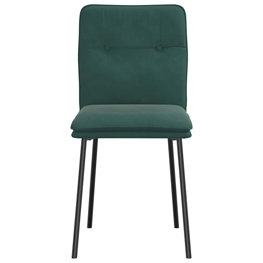 Eetkamerstoelen 2 st fluweel donkergroen is nu te koop bij PeponiXL, paradijselijk wonen!