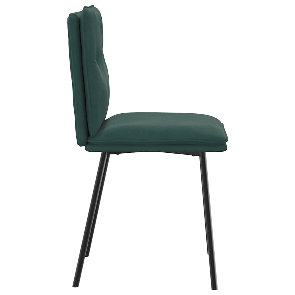 Eetkamerstoelen 2 st fluweel donkergroen is nu te koop bij PeponiXL, paradijselijk wonen!