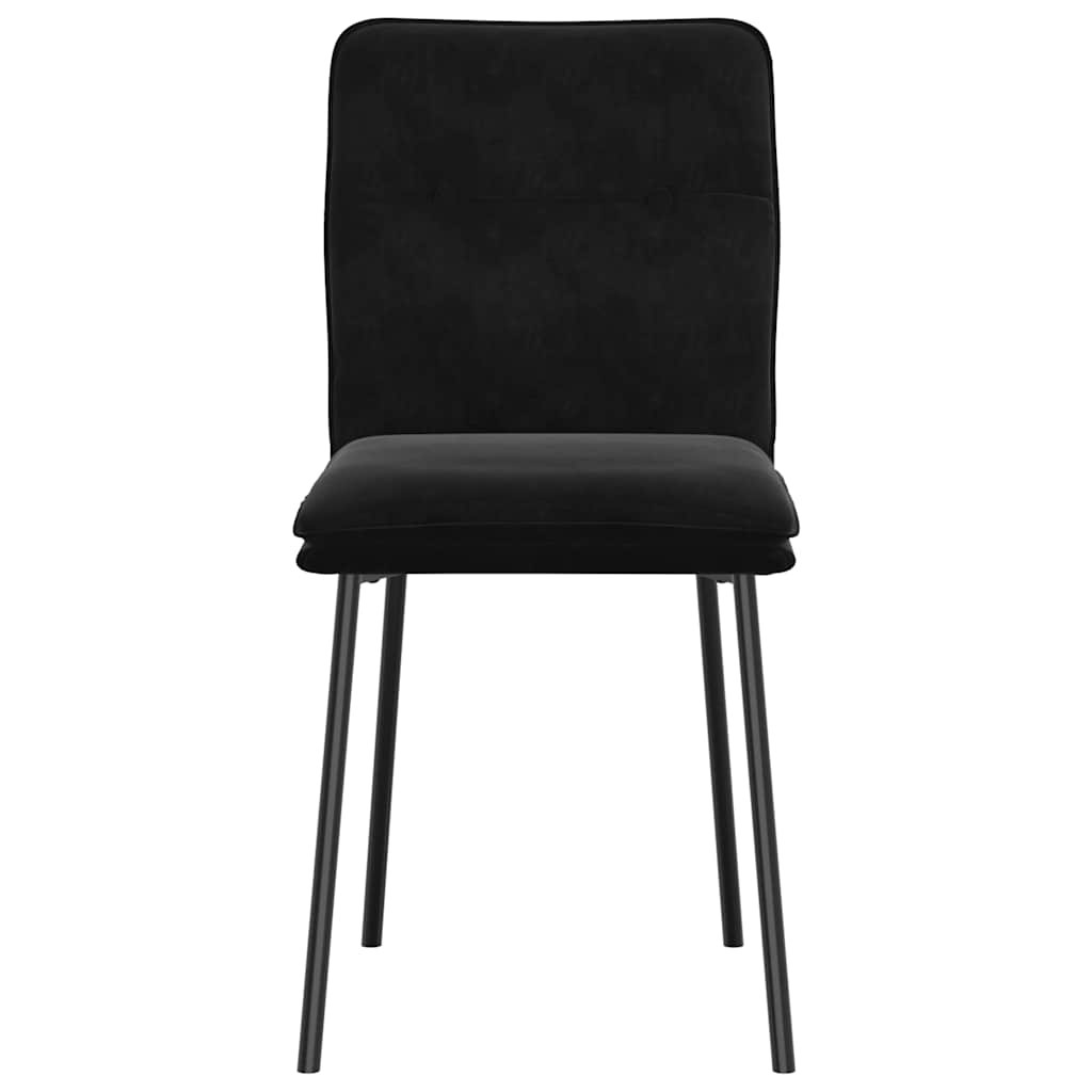 Eetkamerstoelen 2 st fluweel zwart is nu te koop bij PeponiXL, paradijselijk wonen!
