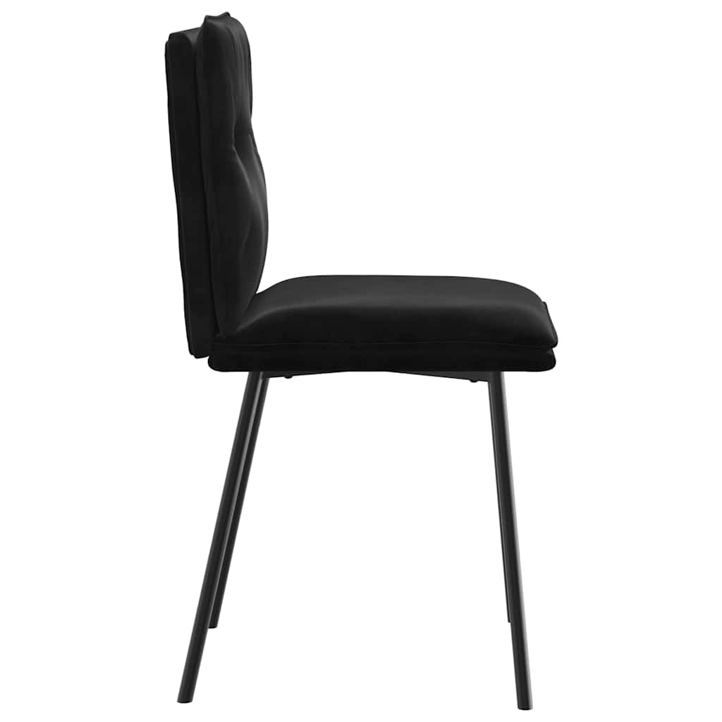 Eetkamerstoelen 2 st fluweel zwart is nu te koop bij PeponiXL, paradijselijk wonen!