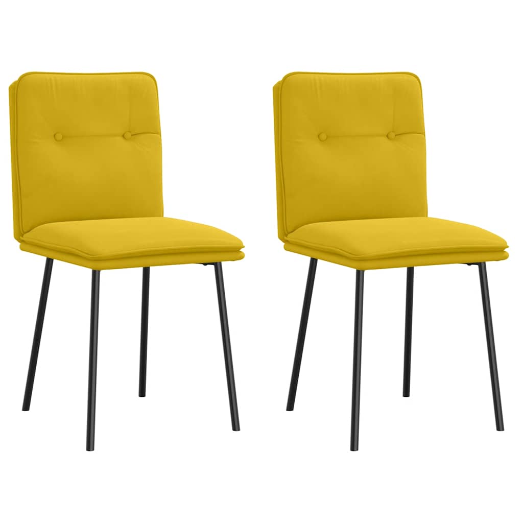 Eetkamerstoelen 2 st fluweel geel is nu te koop bij PeponiXL, paradijselijk wonen!