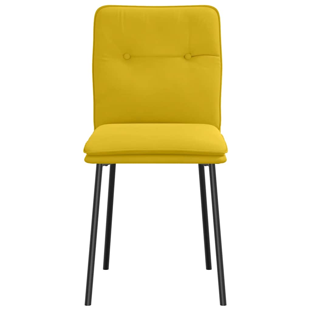 Eetkamerstoelen 2 st fluweel geel is nu te koop bij PeponiXL, paradijselijk wonen!