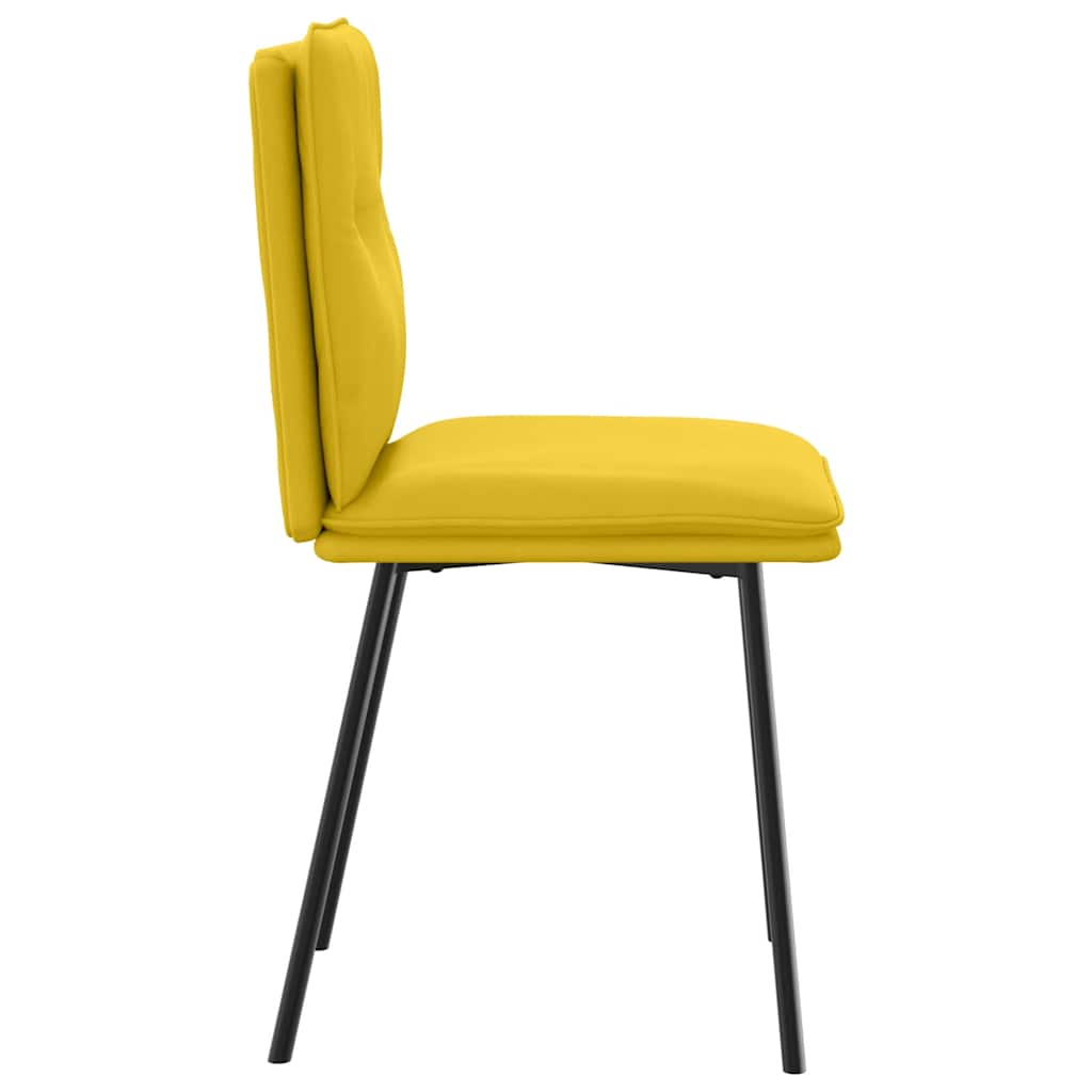 Eetkamerstoelen 2 st fluweel geel is nu te koop bij PeponiXL, paradijselijk wonen!