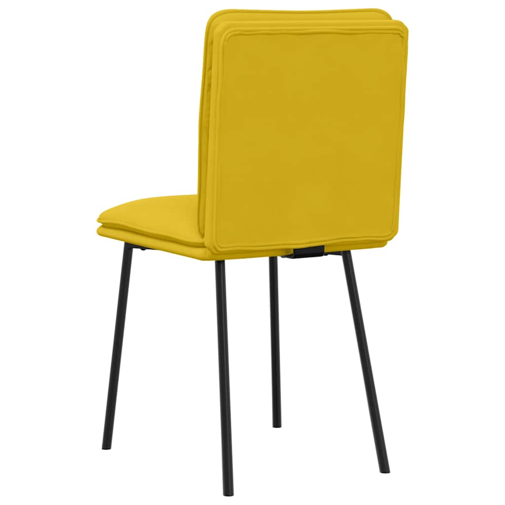 Eetkamerstoelen 2 st fluweel geel is nu te koop bij PeponiXL, paradijselijk wonen!