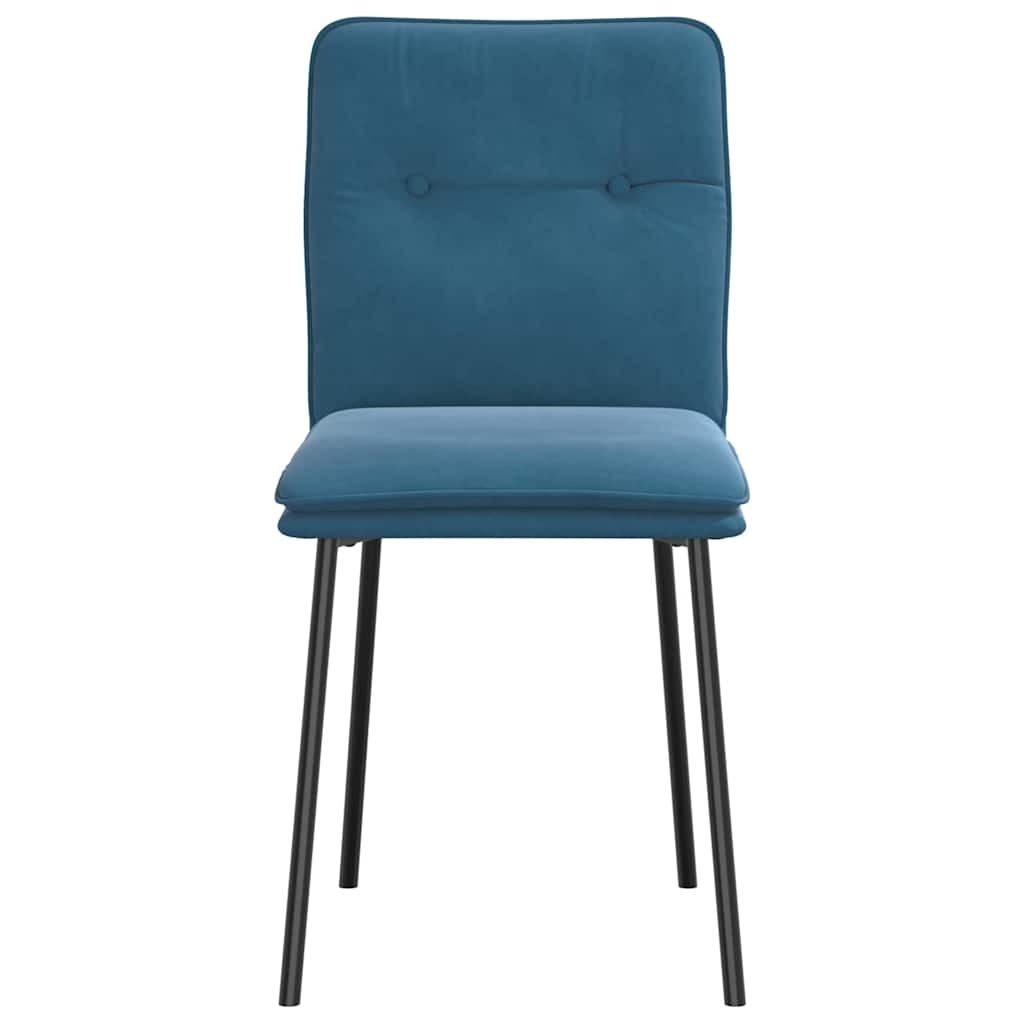 Eetkamerstoelen 2 st fluweel blauw is nu te koop bij PeponiXL, paradijselijk wonen!