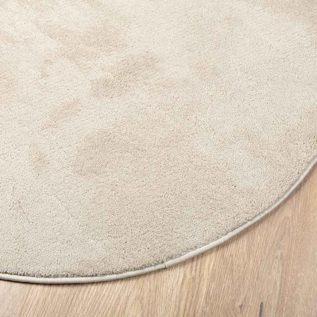 Vloerkleden Ovaal HUARTE Beige 100 x 200 cm 100% Polyester is nu te koop bij PeponiXL, paradijselijk wonen!