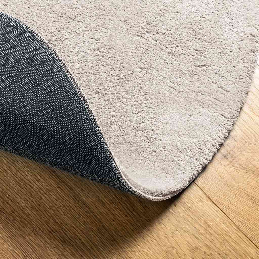 Vloerkleden Ovaal HUARTE Zand 80 x 150 cm 100% Polyester is nu te koop bij PeponiXL, paradijselijk wonen!