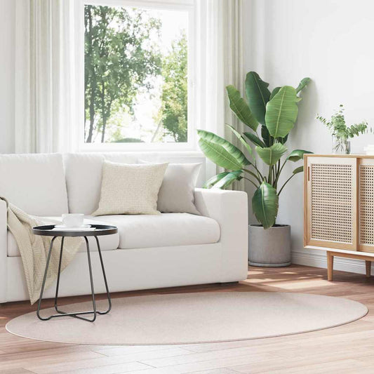 Vloerkleden Ovaal HUARTE Zand 120 x 170 cm 100% Polyester is nu te koop bij PeponiXL, paradijselijk wonen!