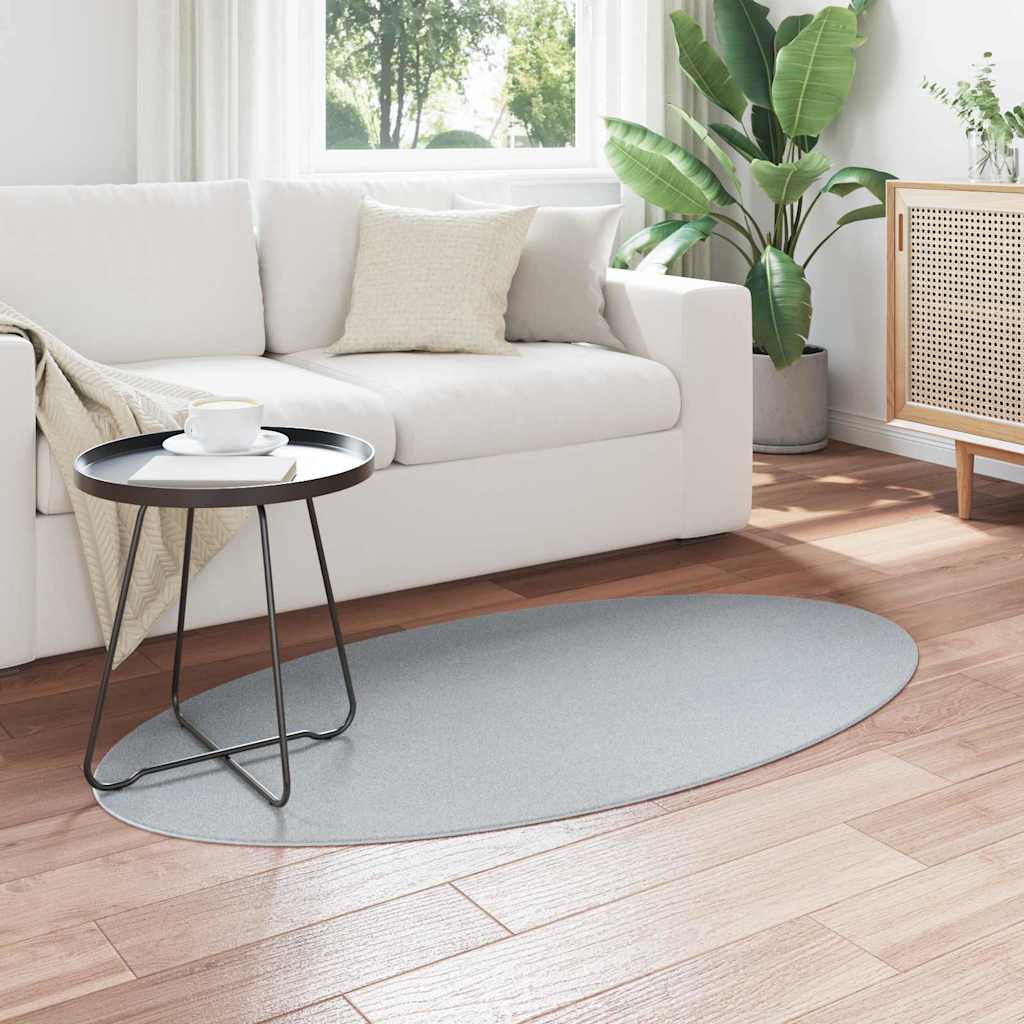 Vloerkleden Ovaal HUARTE Grijs 80 x 150 cm 100% Polyester is nu te koop bij PeponiXL, paradijselijk wonen!