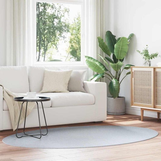 Vloerkleden Ovaal HUARTE Grijs 140 x 200 cm 100% Polyester is nu te koop bij PeponiXL, paradijselijk wonen!