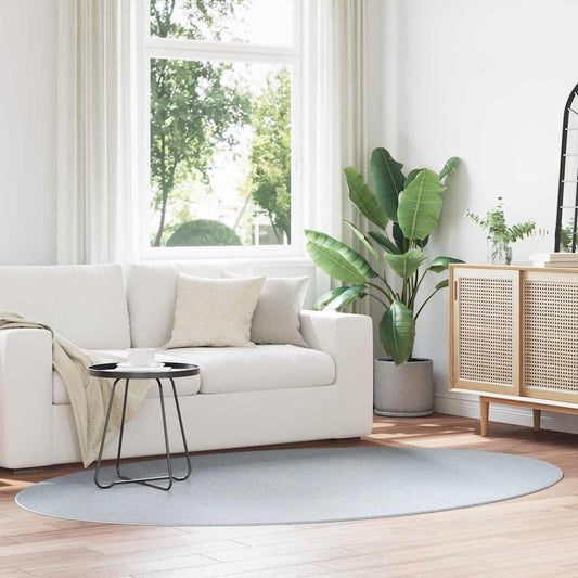 Vloerkleden Ovaal HUARTE Grijs 160 x 230 cm 100% Polyester is nu te koop bij PeponiXL, paradijselijk wonen!