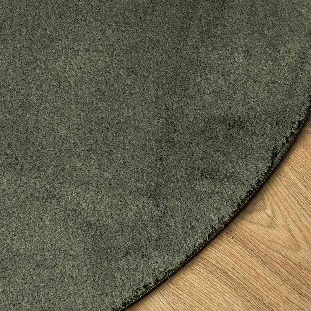 Vloerkleden Ovaal HUARTE Bosgroen 170 x 120 cm 100% Polyester is nu te koop bij PeponiXL, paradijselijk wonen!