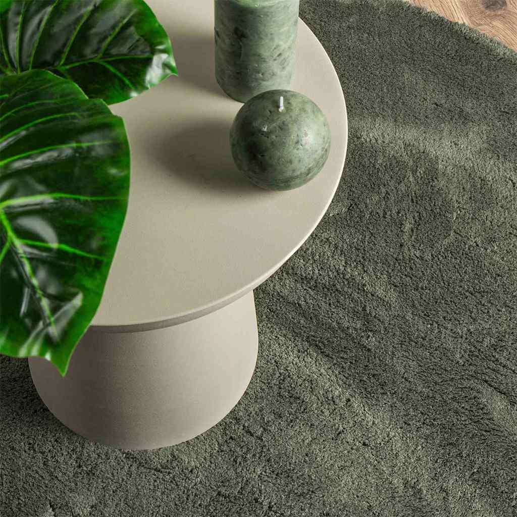 Vloerkleden Ovaal HUARTE Bosgroen 170 x 120 cm 100% Polyester is nu te koop bij PeponiXL, paradijselijk wonen!
