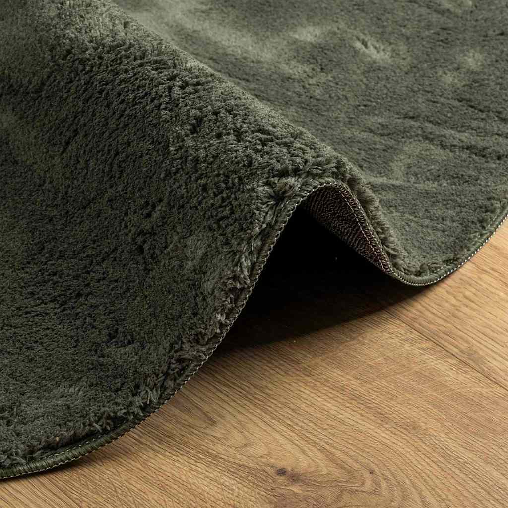 Vloerkleden Ovaal HUARTE Bosgroen 170 x 120 cm 100% Polyester is nu te koop bij PeponiXL, paradijselijk wonen!