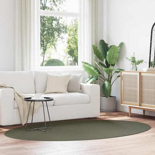 Vloerkleden Ovaal HUARTE Bosgroen 160 x 230 cm 100% Polyester is nu te koop bij PeponiXL, paradijselijk wonen!