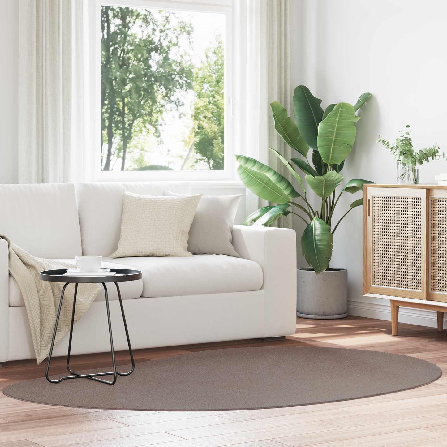 Vloerkleden HUARTE Zand 140 x 200 cm Polyester is nu te koop bij PeponiXL, paradijselijk wonen!